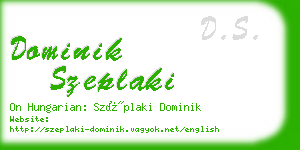 dominik szeplaki business card